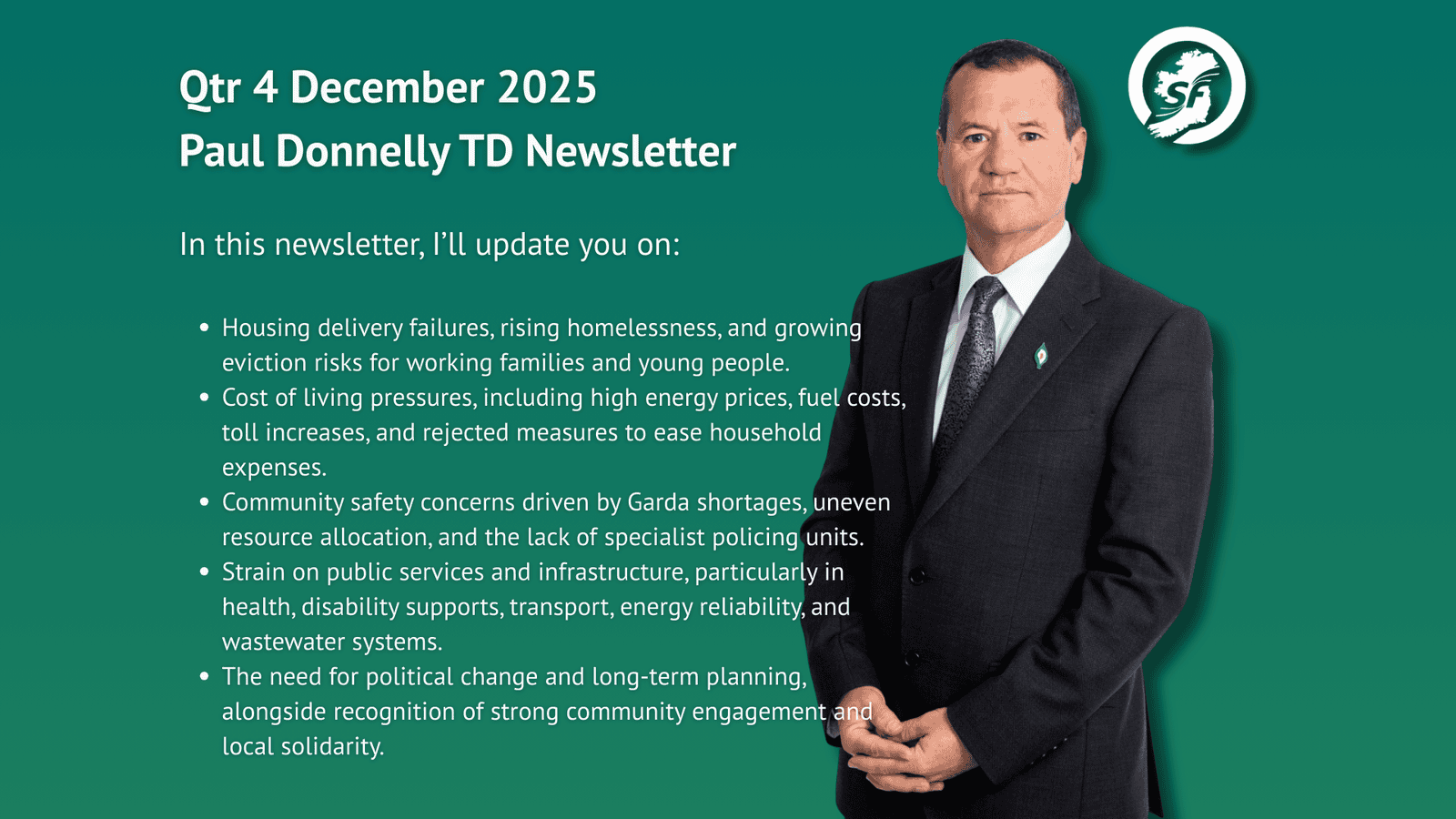 Qtr 4 December 2025 Paul Donnelly TD Newsletter